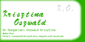 krisztina oszwald business card